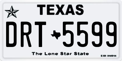 TX license plate DRT5599
