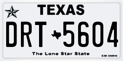 TX license plate DRT5604