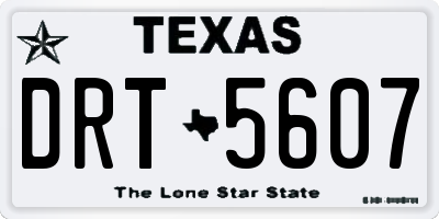 TX license plate DRT5607
