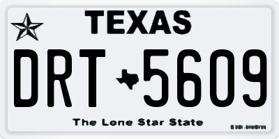 TX license plate DRT5609