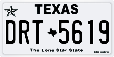 TX license plate DRT5619