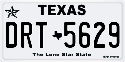 TX license plate DRT5629