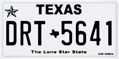 TX license plate DRT5641