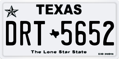 TX license plate DRT5652