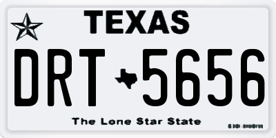 TX license plate DRT5656