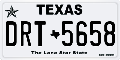 TX license plate DRT5658