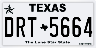 TX license plate DRT5664