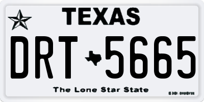 TX license plate DRT5665