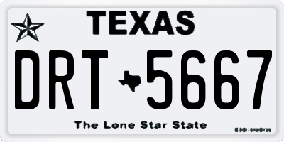 TX license plate DRT5667