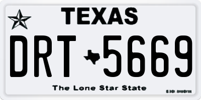 TX license plate DRT5669