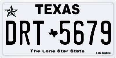 TX license plate DRT5679
