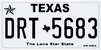 TX license plate DRT5683