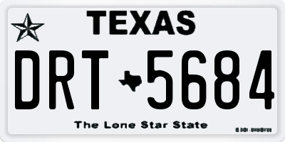 TX license plate DRT5684