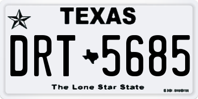 TX license plate DRT5685