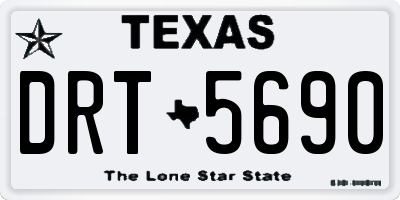 TX license plate DRT5690