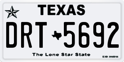 TX license plate DRT5692
