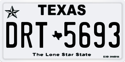 TX license plate DRT5693