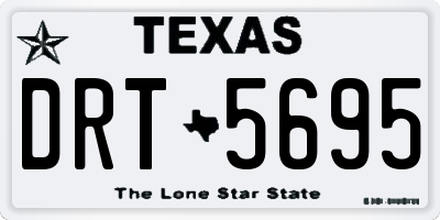 TX license plate DRT5695