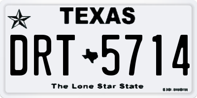 TX license plate DRT5714