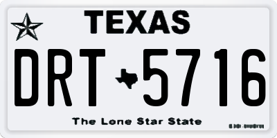 TX license plate DRT5716