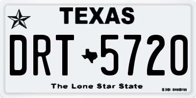 TX license plate DRT5720