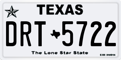 TX license plate DRT5722