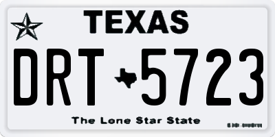 TX license plate DRT5723