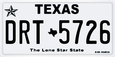 TX license plate DRT5726
