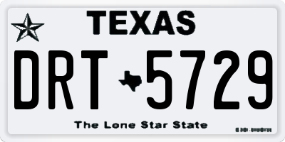 TX license plate DRT5729