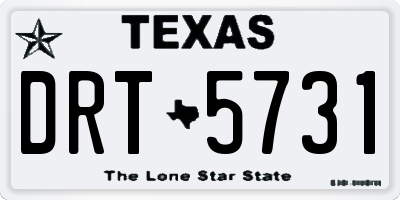 TX license plate DRT5731
