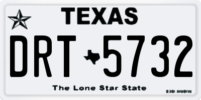 TX license plate DRT5732