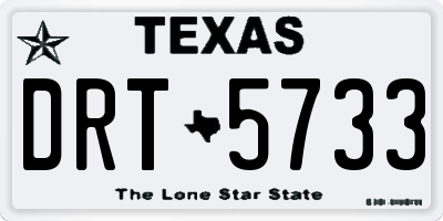 TX license plate DRT5733