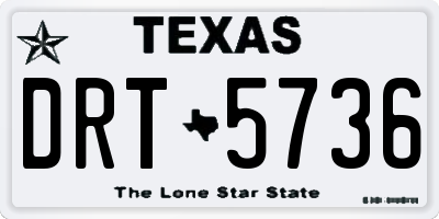 TX license plate DRT5736