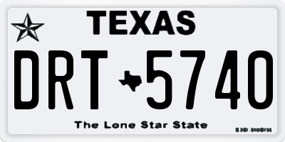TX license plate DRT5740