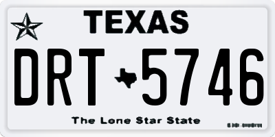 TX license plate DRT5746
