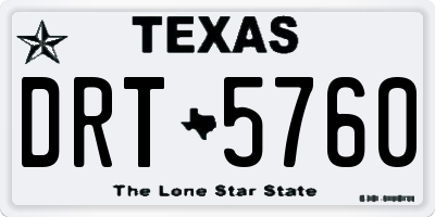 TX license plate DRT5760