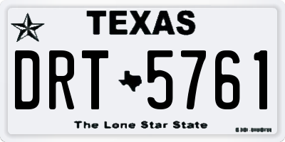 TX license plate DRT5761