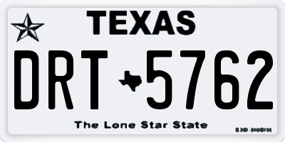 TX license plate DRT5762