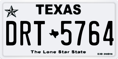 TX license plate DRT5764