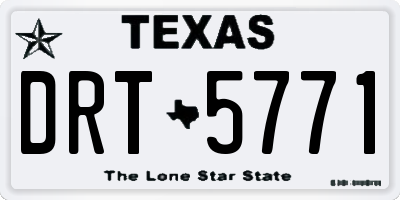 TX license plate DRT5771