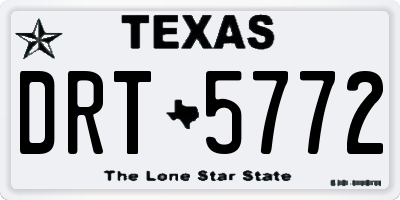TX license plate DRT5772