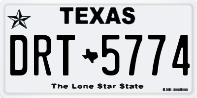 TX license plate DRT5774