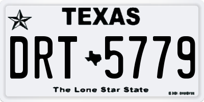 TX license plate DRT5779
