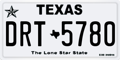 TX license plate DRT5780