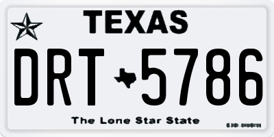 TX license plate DRT5786