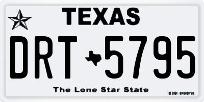 TX license plate DRT5795