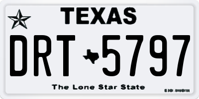 TX license plate DRT5797