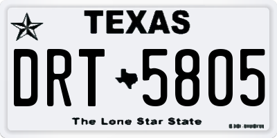 TX license plate DRT5805