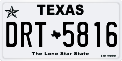 TX license plate DRT5816
