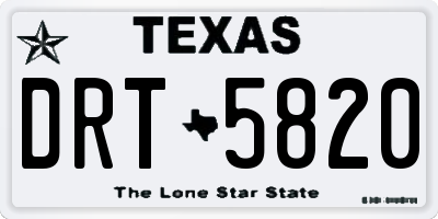 TX license plate DRT5820
